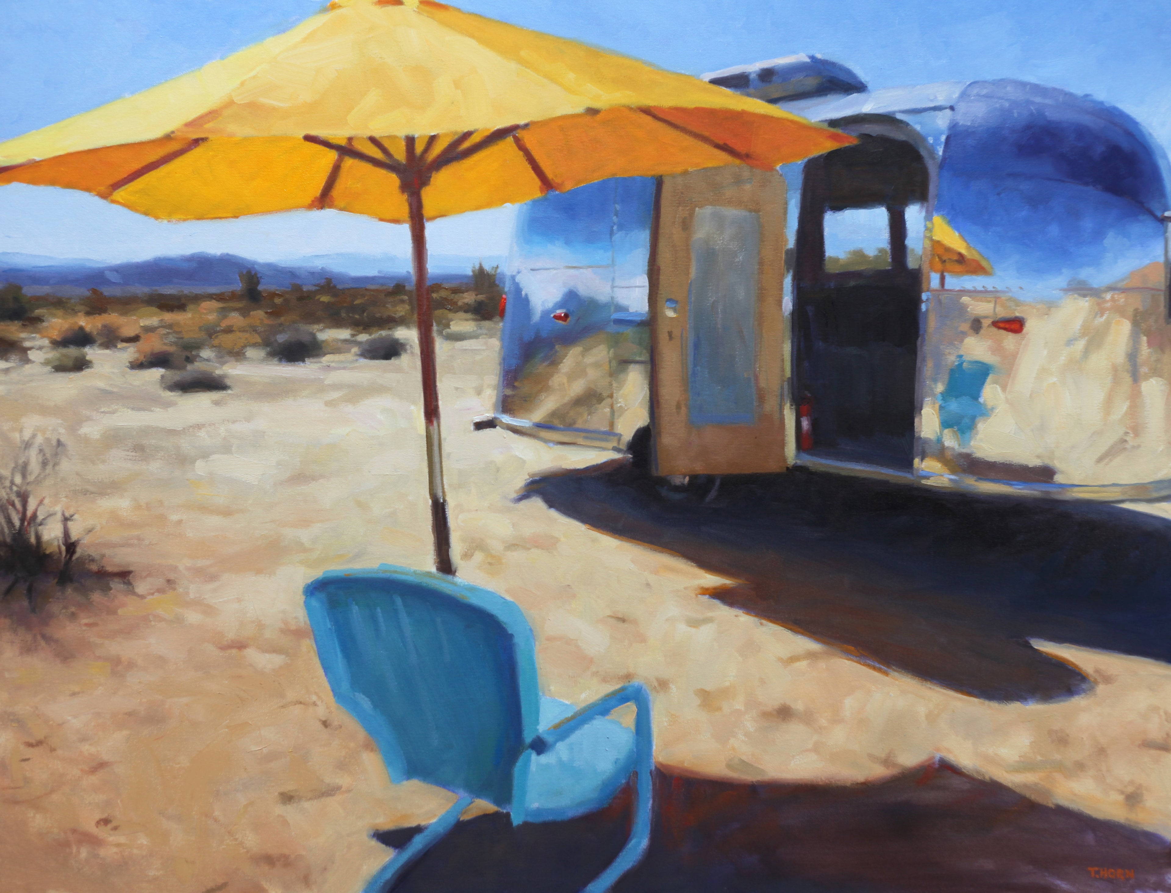 Yellow Brella, Blue Chair