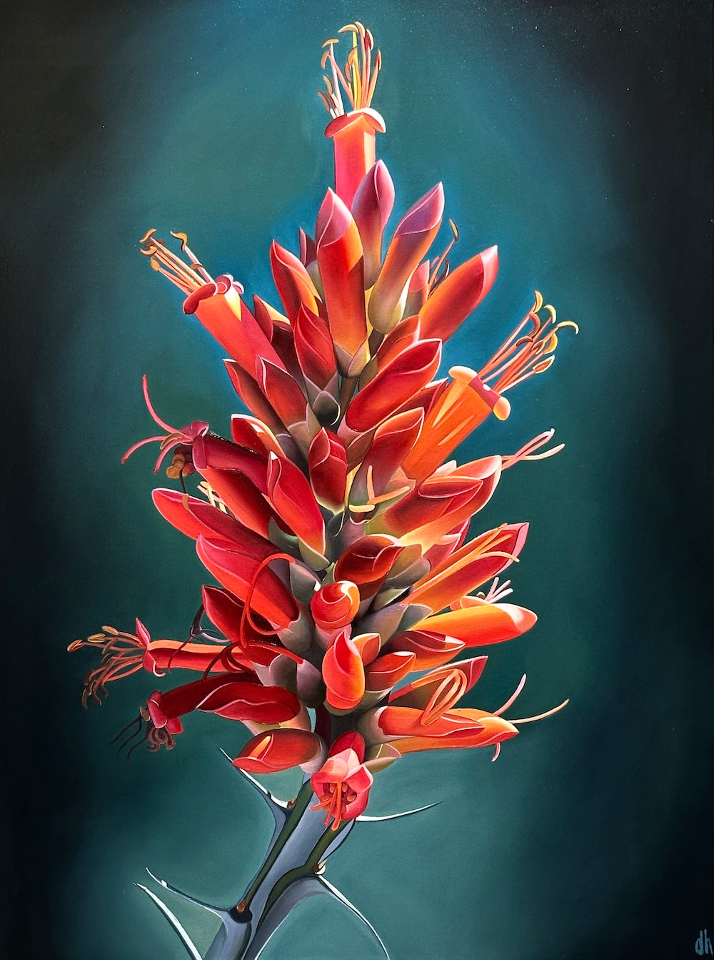 Lit- Ocotillo and Chrysocolla, Spanish Ruin