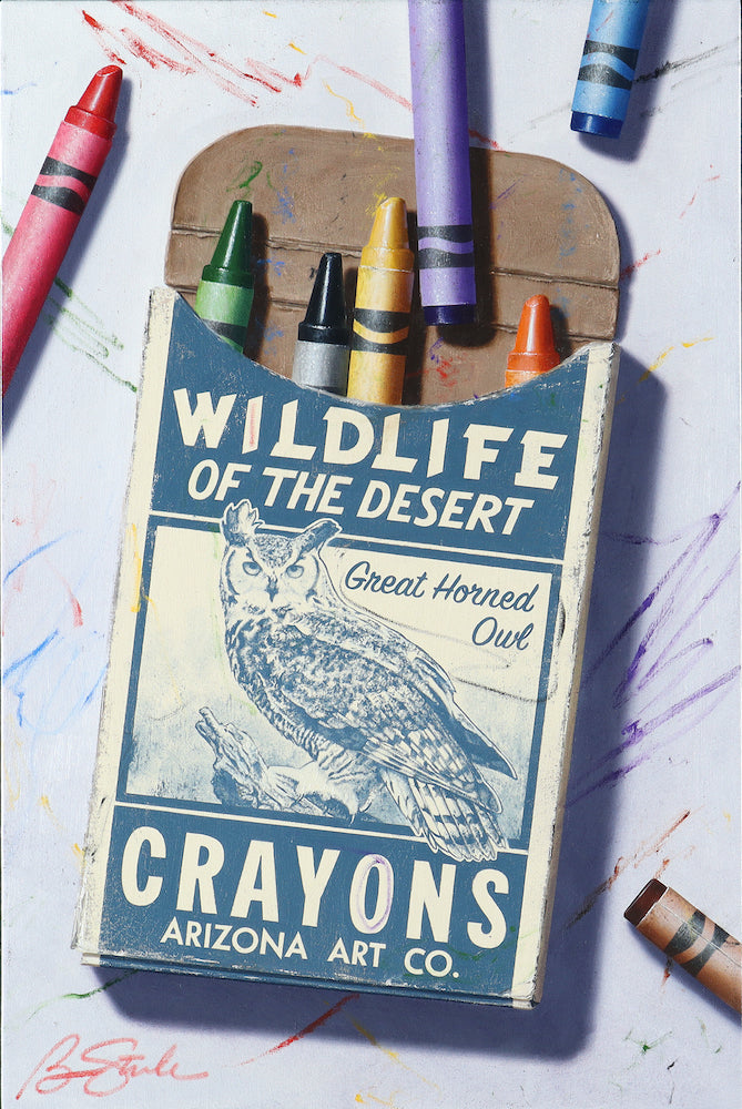 Great Horned Owl Crayons