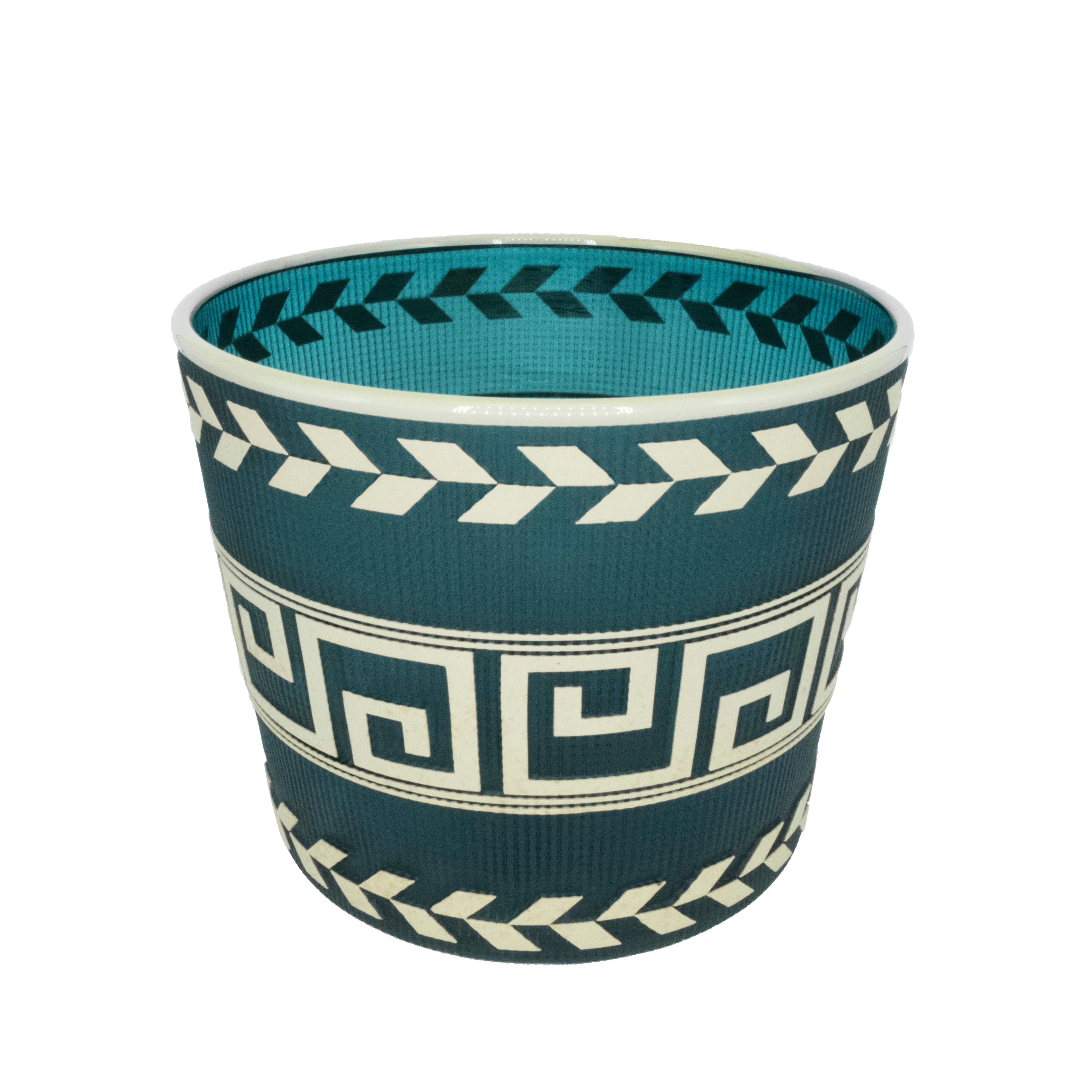 Tlingit Shelf Basket: #B19-51 Teal/Light Olive
