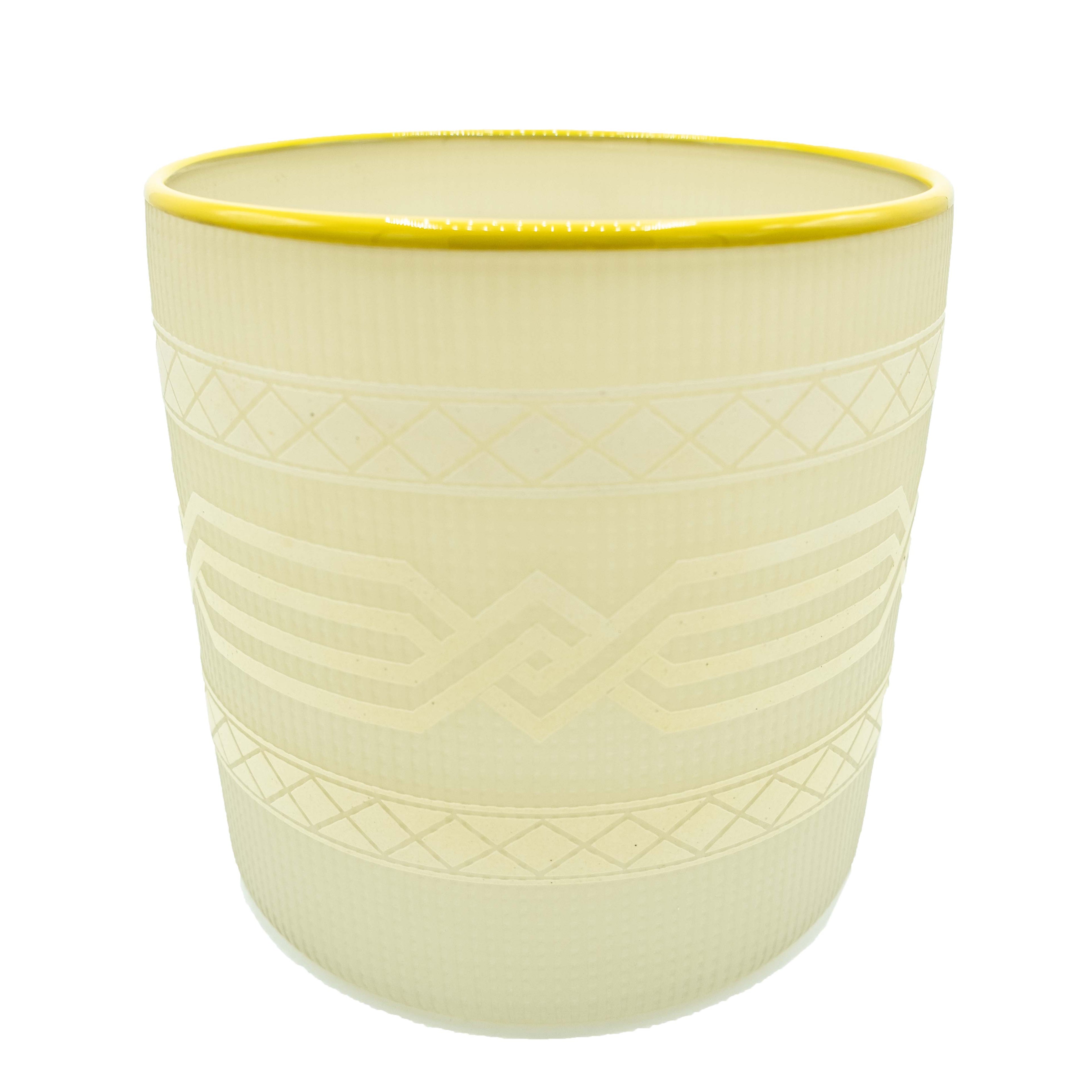 Tlingit Shelf Basket: #B12-08: Cream/Yellow